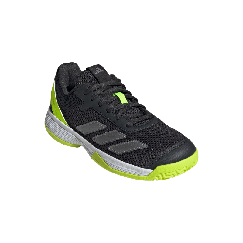 ADIDAS SHOE COURTFLASH KID BLACK/LUCID LEMON (SS25)