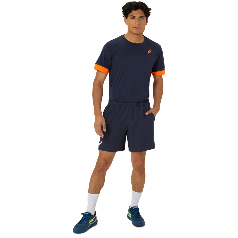 ASICS SHIRT TEE COURT SS MN MIDNIGHT/ORANGE (AW24)