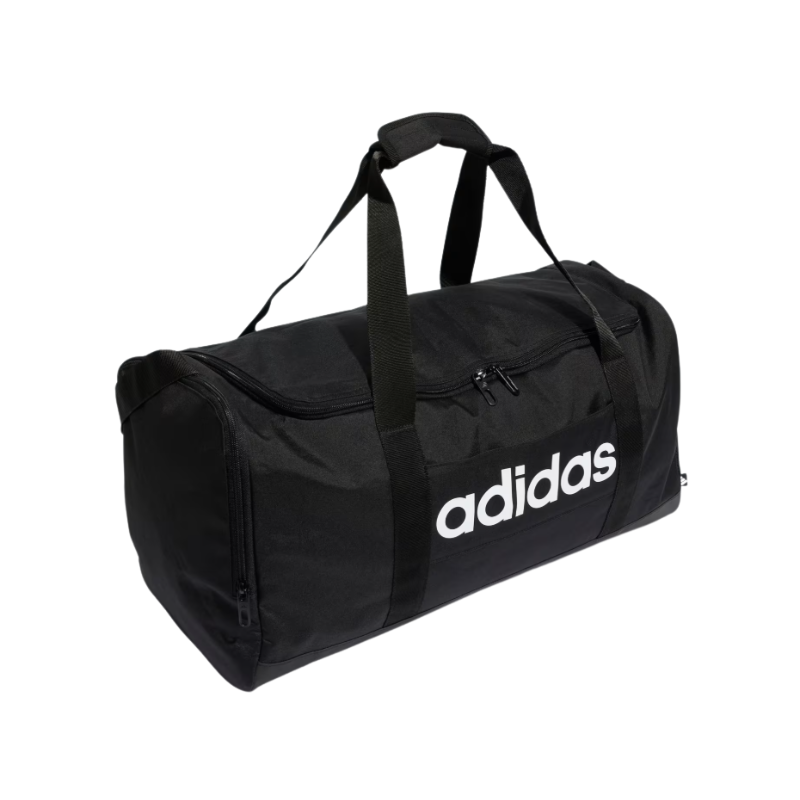 ADIDAS BAG DUFFEL LINEAR MEDIUM BLACK/WHITE