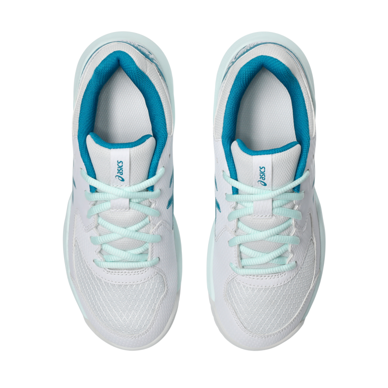ASICS SHOE G-DEDICATE 8 KID RESTFUL WHITE/TEAL BLUE (AW24)