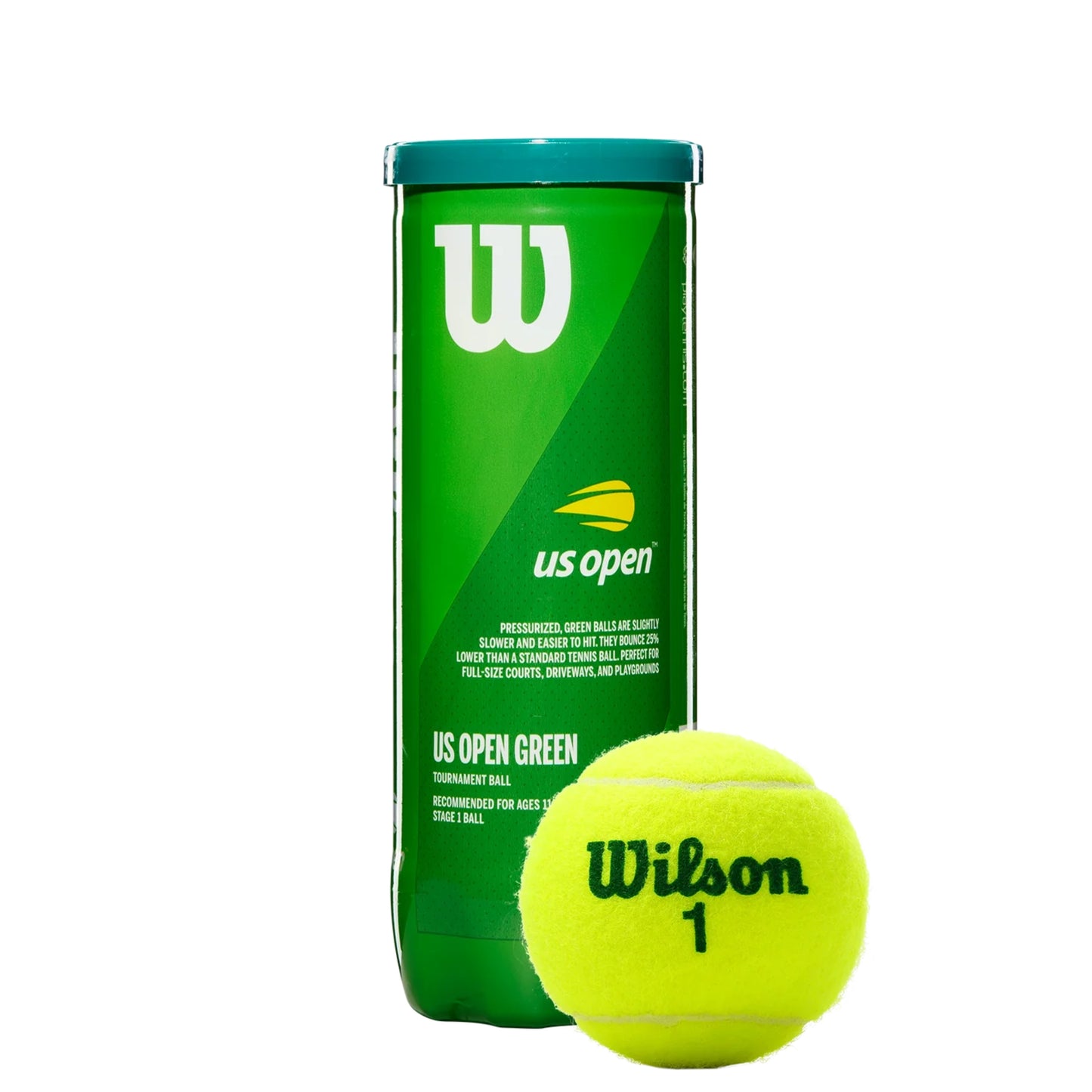 WILSON BALL TENNIS US OPEN STAGE 1 GREEN / CAN (3)