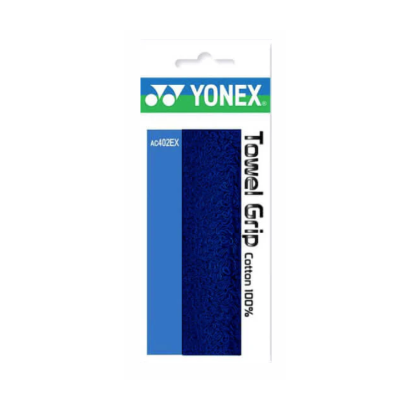 Yonex towel blue grip on a white background