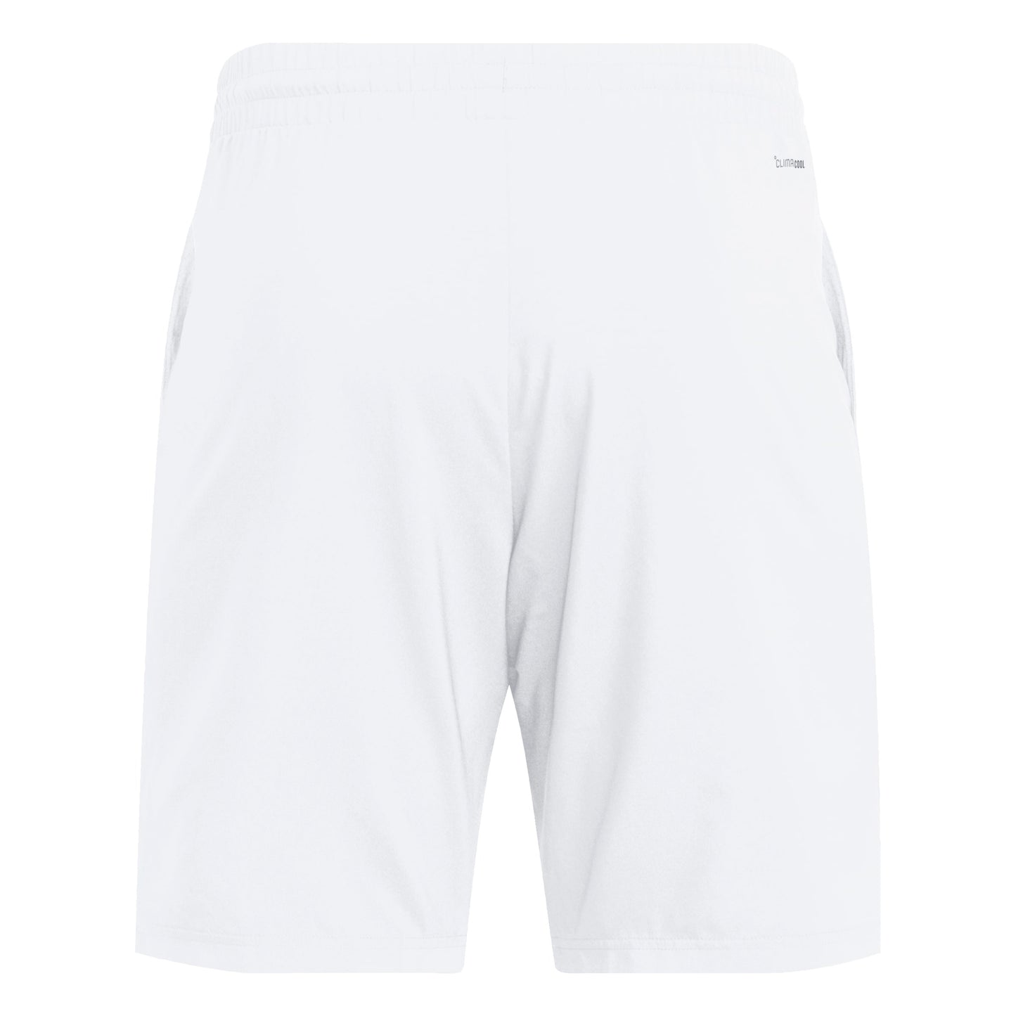White adidas shorts on a white background
