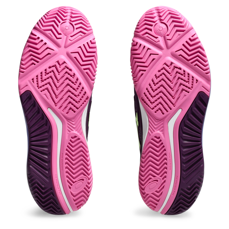 ASICS SHOE G-RESOLUTION 9 PADEL WN DEEP MAUVE/LIME GREEN (AW24)