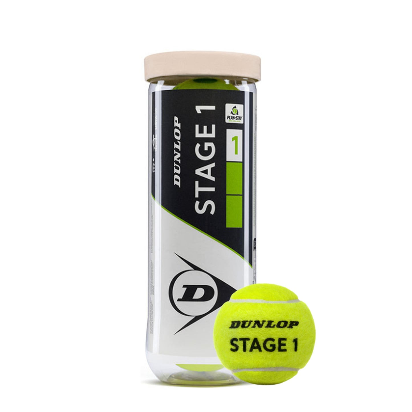 DUNLOP BALL TENNIS STAGE 1 GREEN / CAN (3)