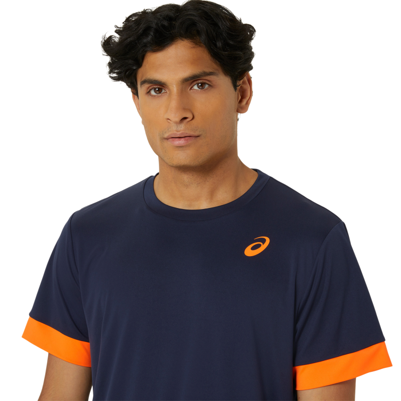 ASICS SHIRT TEE COURT SS MN MIDNIGHT/ORANGE (AW24)