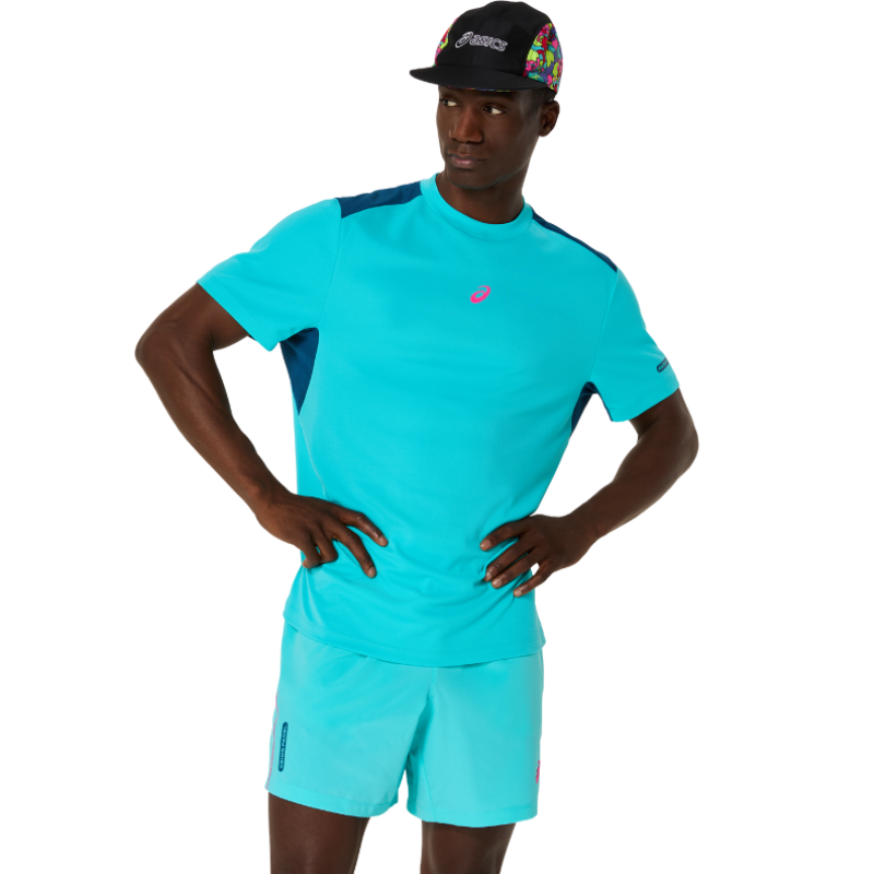 ASICS SHIRT TEE PADEL COURT MN ENERGY AQUA (SS25)