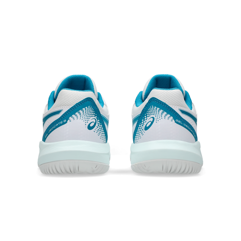 ASICS SHOE G-DEDICATE 8 KID RESTFUL WHITE/TEAL BLUE (AW24)