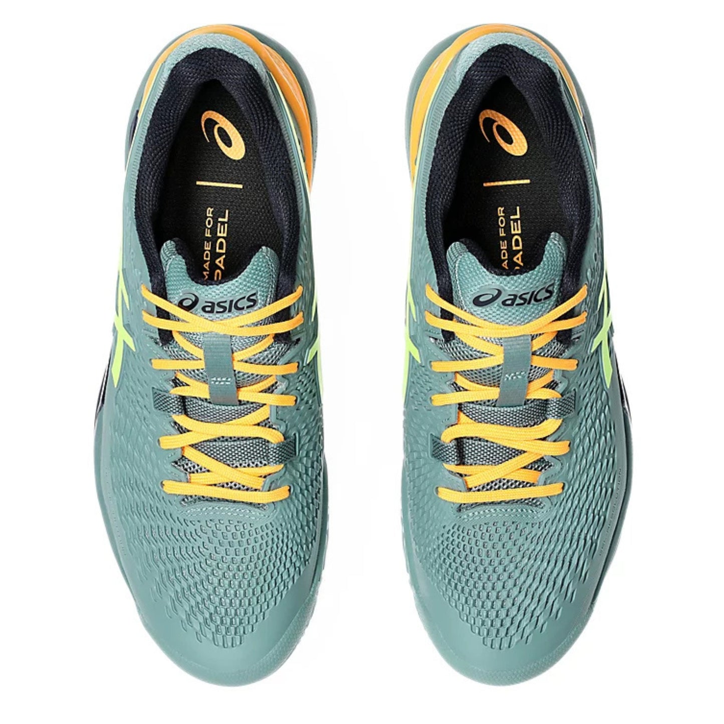 ASICS SHOE G-RESOLUTION 9 PADEL MN CELADON/SAFETY YELLOW (AW24)