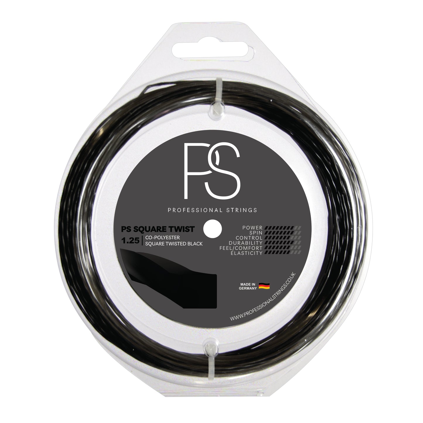 PRO STRING SPIN TWIST SQU BLACK 1.25MM SET