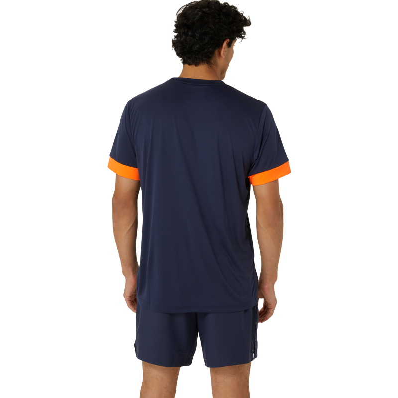 ASICS SHIRT TEE COURT SS MN MIDNIGHT/ORANGE (AW24)