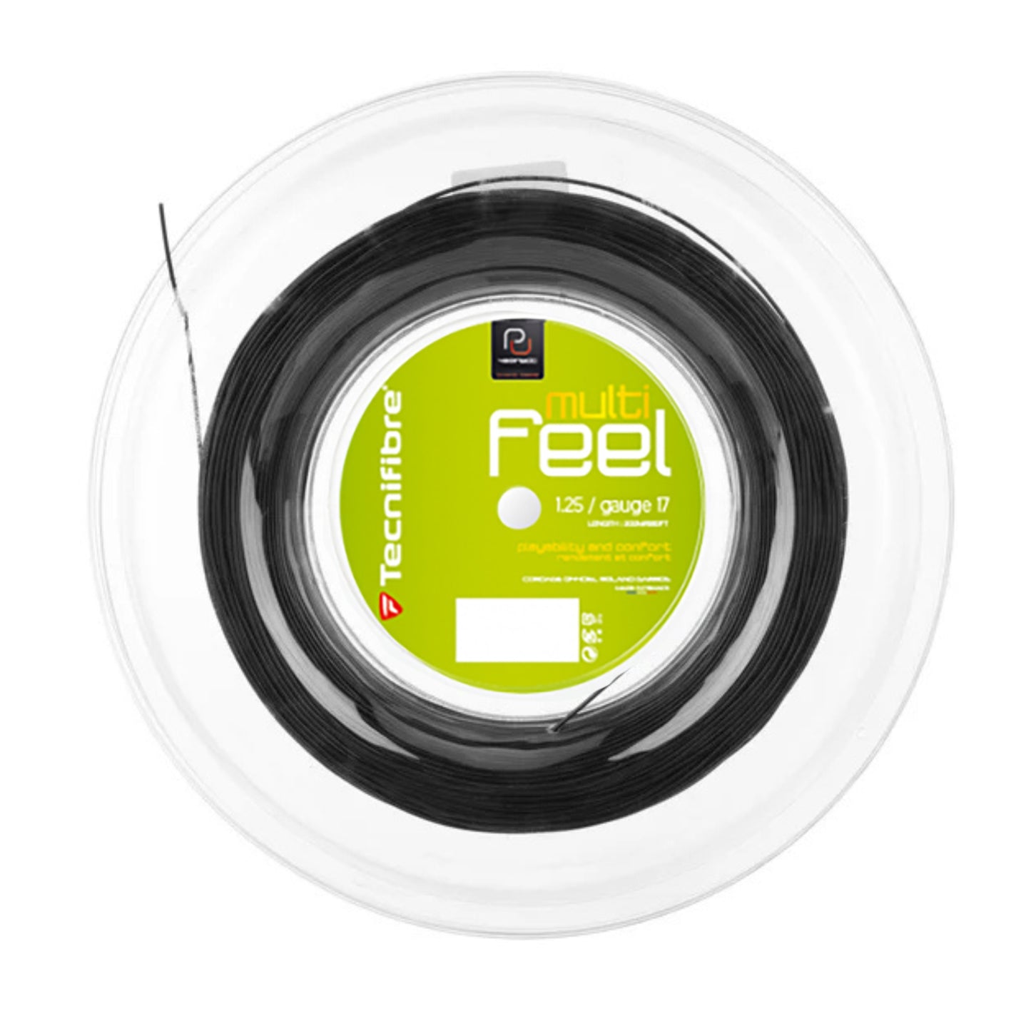 TECNIFIBRE STRING MULTI FEEL 1.25MM 17G BLK (TBD) REEL