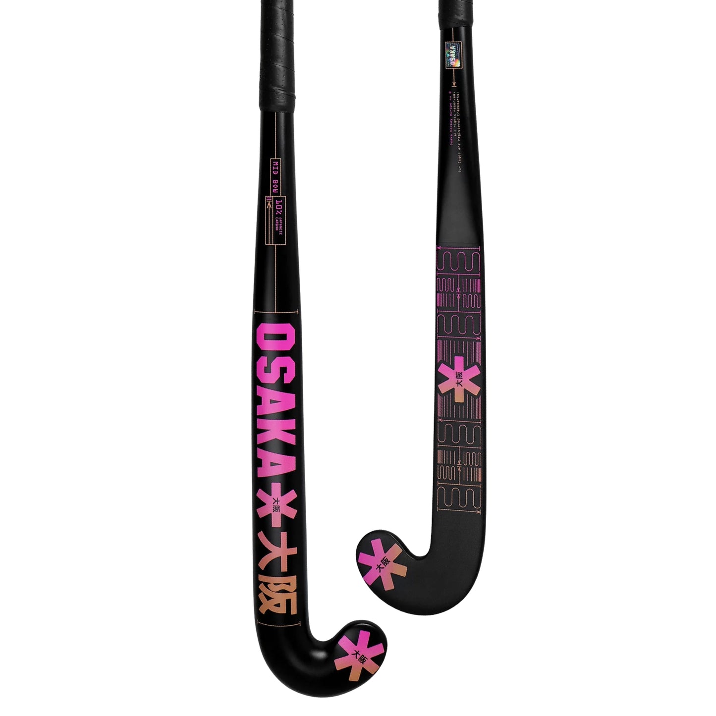 OSAKA HOCKEY STICK MID BOW 10 FANTASTIC PINK TRUE ORANGE 35