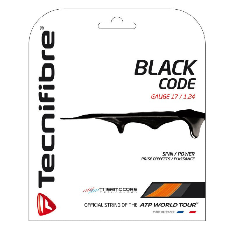TECNIFIBRE STRING BLACK CODE 1.24MM 17G ORG SET (TBD)
