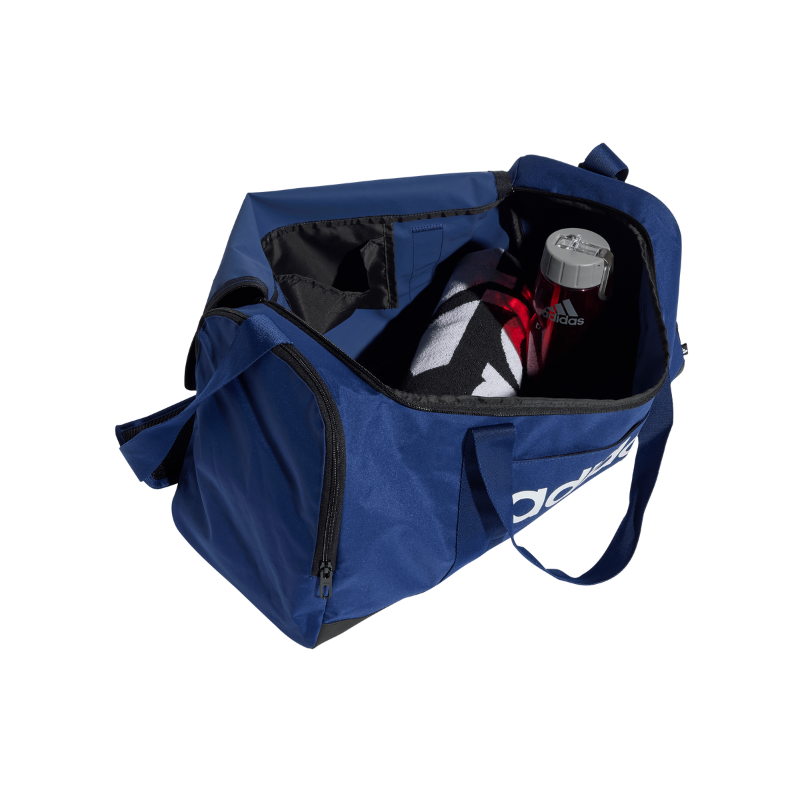 ADIDAS BAG DUFFLE LINEAR MEDIUM DARK BLUE/WHITE (AW25)
