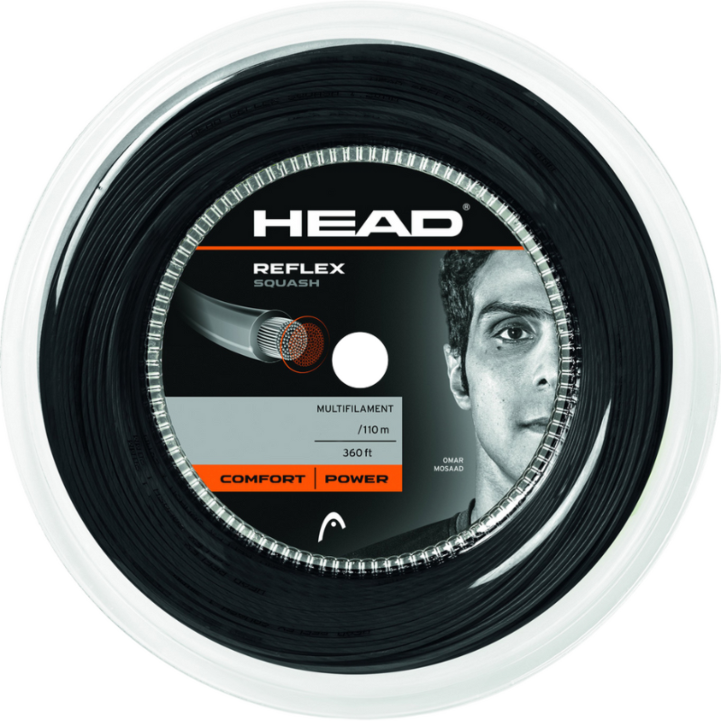 HEAD STRING REFLEX SQ BLK 18G REEL