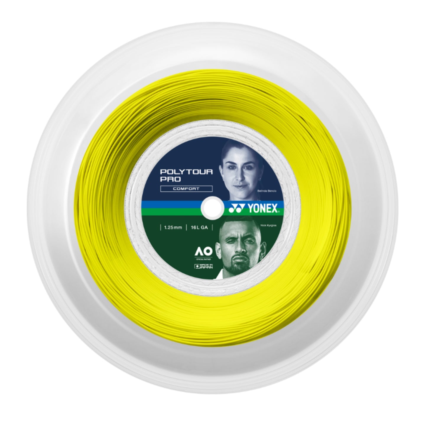 YONEX STRING POLYTOUR PRO 1.25MM 16G FLASH YEL REEL