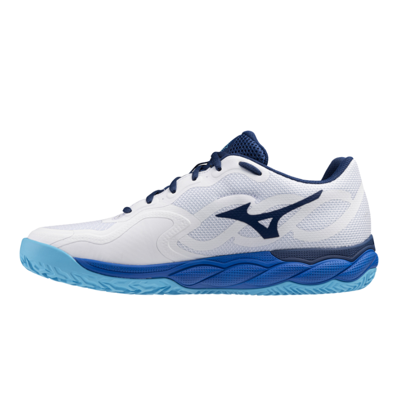 MIZUNO SHOE WAVE ENFORCE COURT WHITE/ESTATE BLUE (AW24)