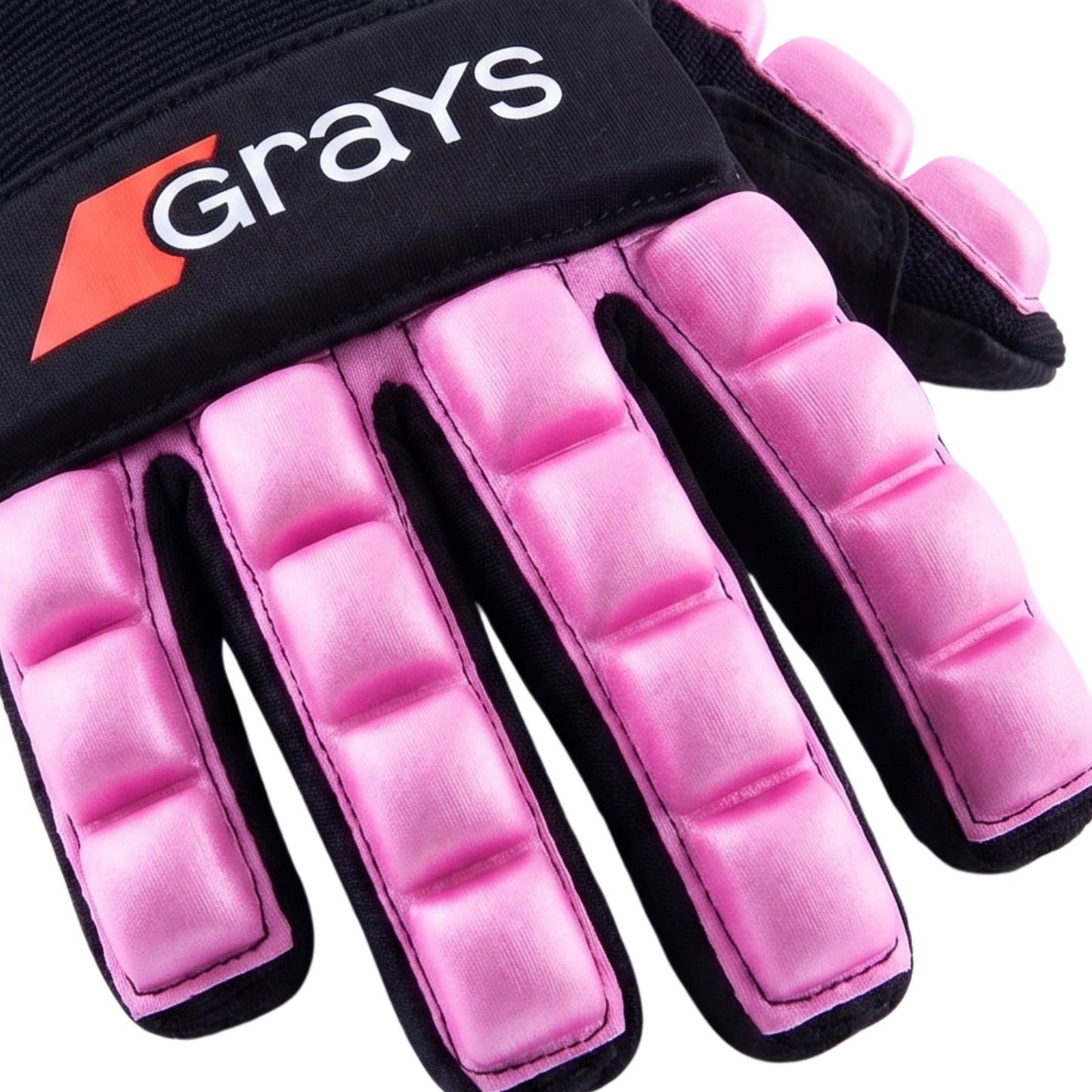 Pink sports glove with 'Grays' logo on a white background