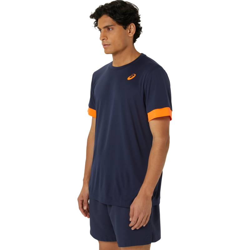 ASICS SHIRT TEE COURT SS MN MIDNIGHT/ORANGE (AW24)