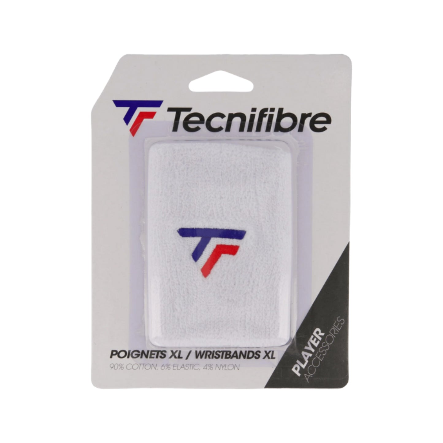 TECNIFIBRE WRISTBAND XL WHITE (23)
