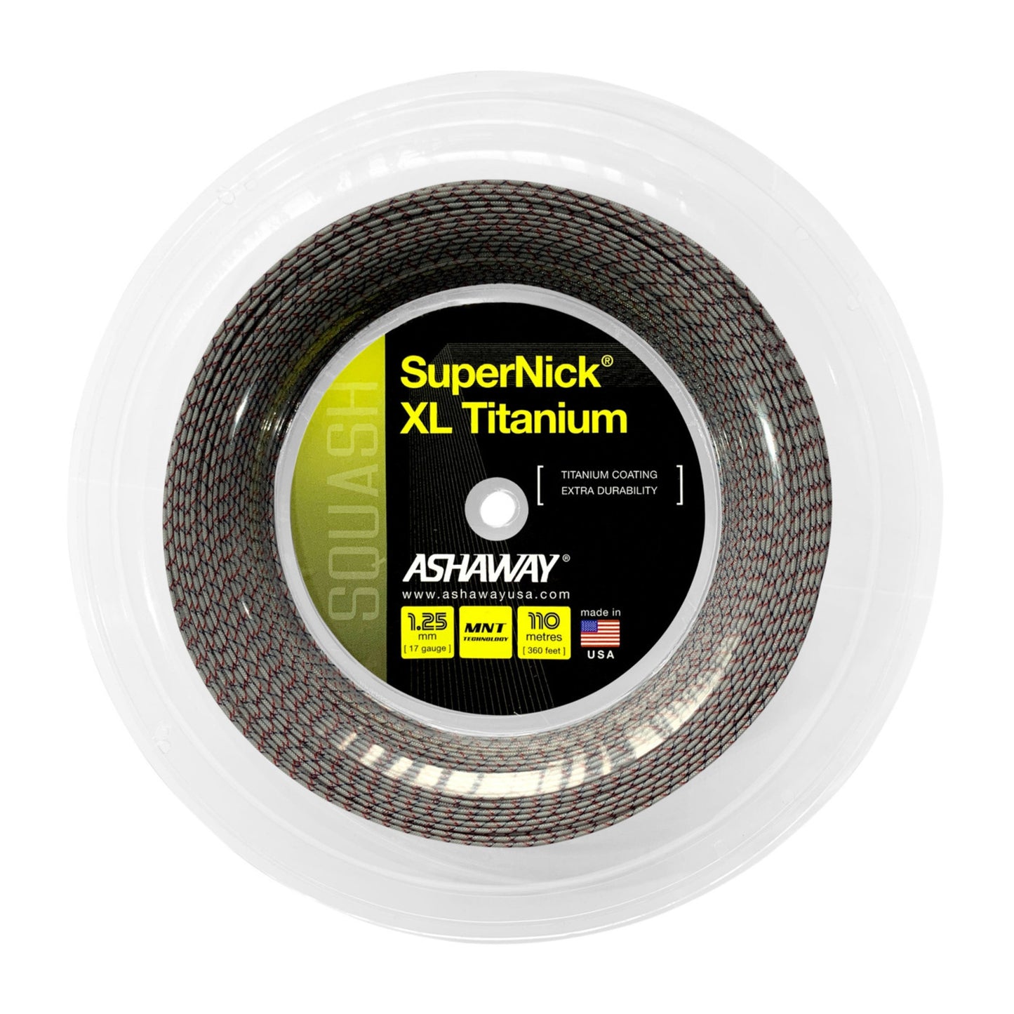 ASHAWAY STRING SQ SUPERNICK XL TIT 17G 1.25MM REEL