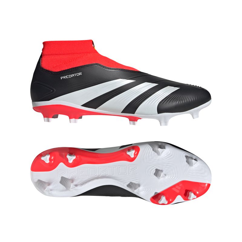 ADIDAS BOOT PREDATOR LEAGUE LACELESS FG CORE BLACK/SOLAR RED (SS24)