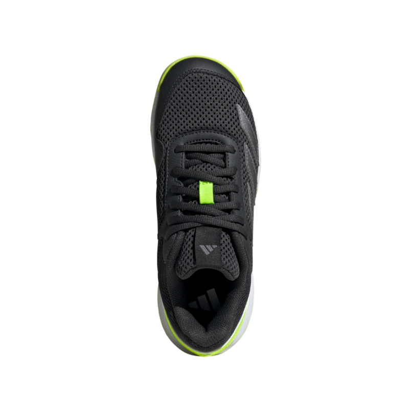 ADIDAS SHOE COURTFLASH KID BLACK/LUCID LEMON (SS25)