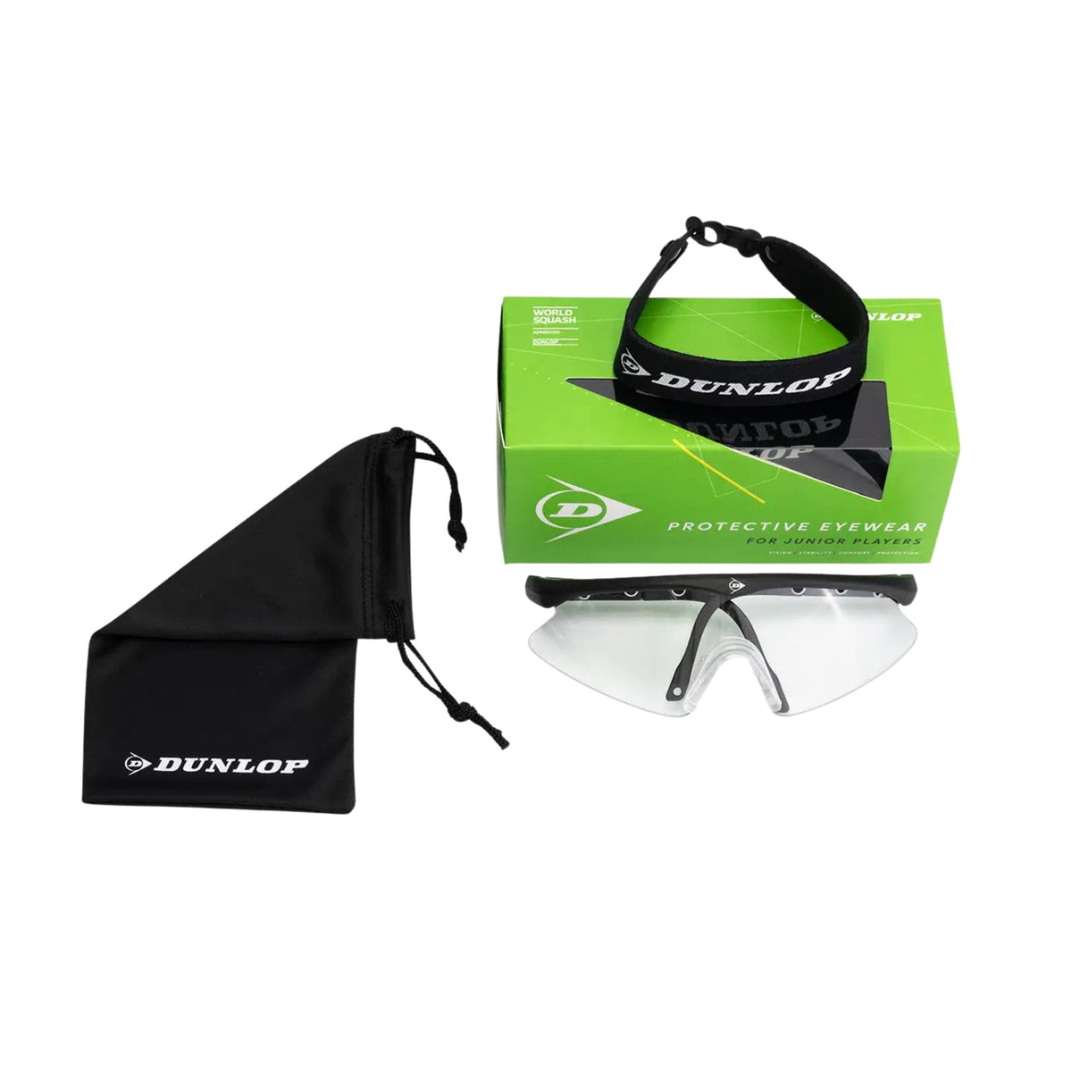 DUNLOP GLASSES SQ JNR CLEAR/BLACK (TBD)