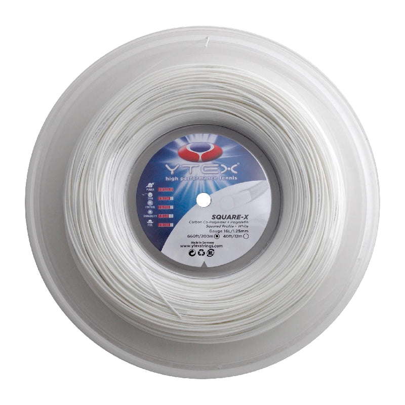 YTEX STRING SQUARE X WHT 16L 1.25MM REEL