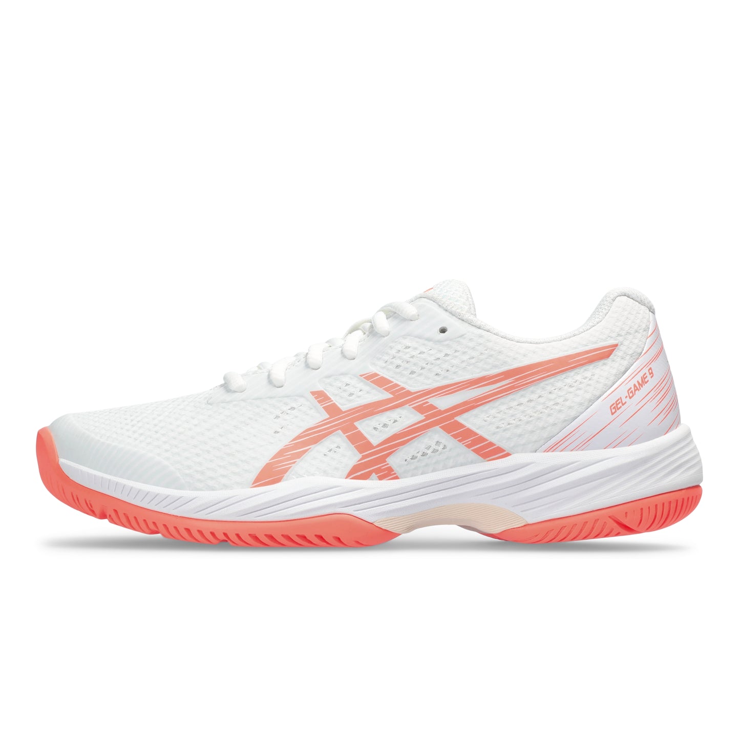 ASICS SHOE G-GAME 9 WN WHITE/SUN CORAL (SS24)