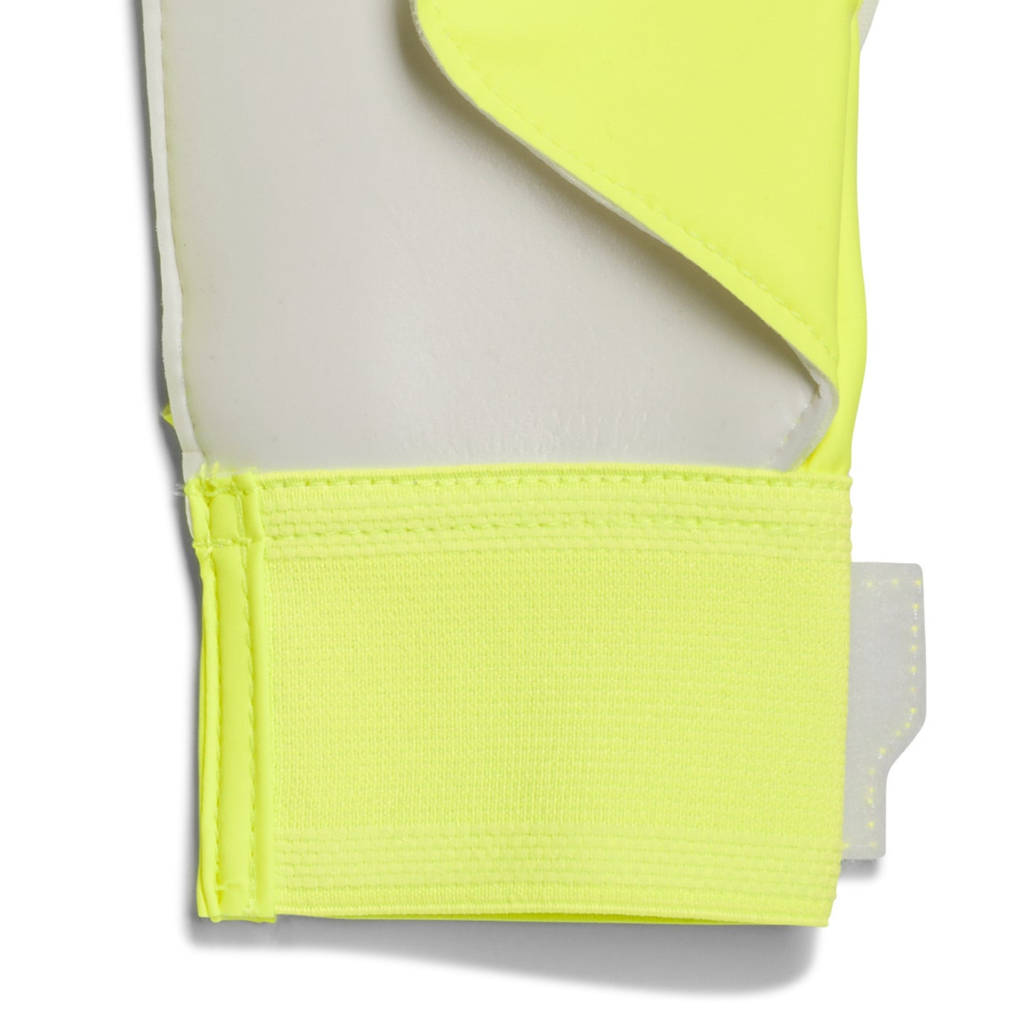 Close-up of a yellow and gray glove on a white background