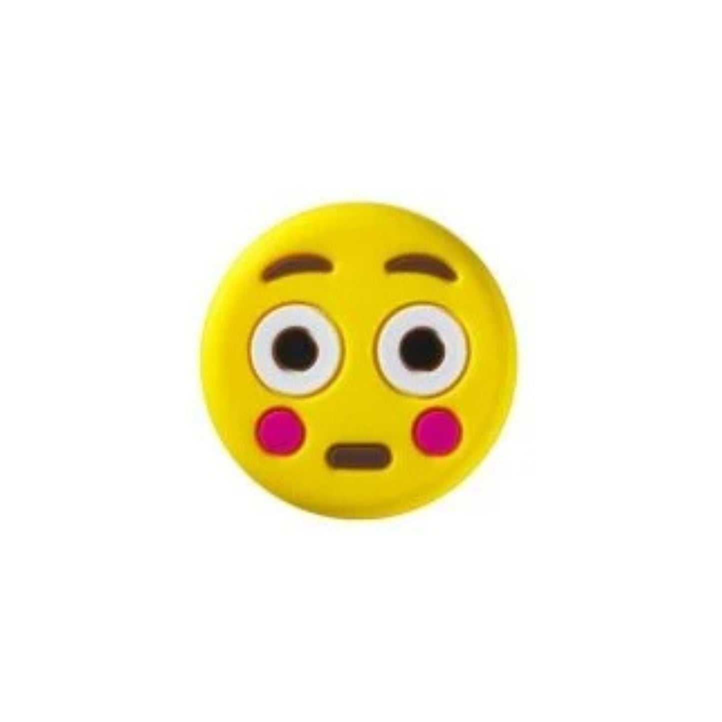 Emoji dampener with a surprised expression on a white background