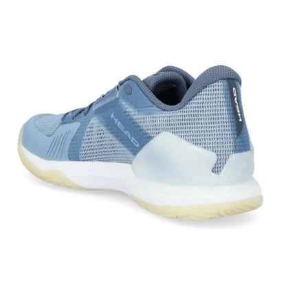 Blue Head padel shoe with a white logo on a white background