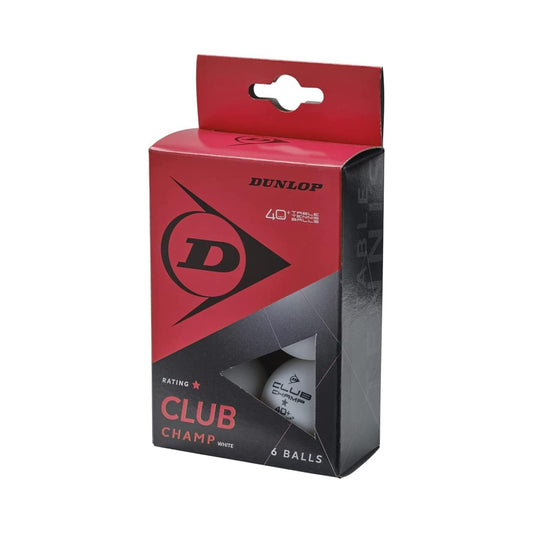 DUNLOP BALL TABLE TENNIS CLUB CHAMP 40+ WHT (6)