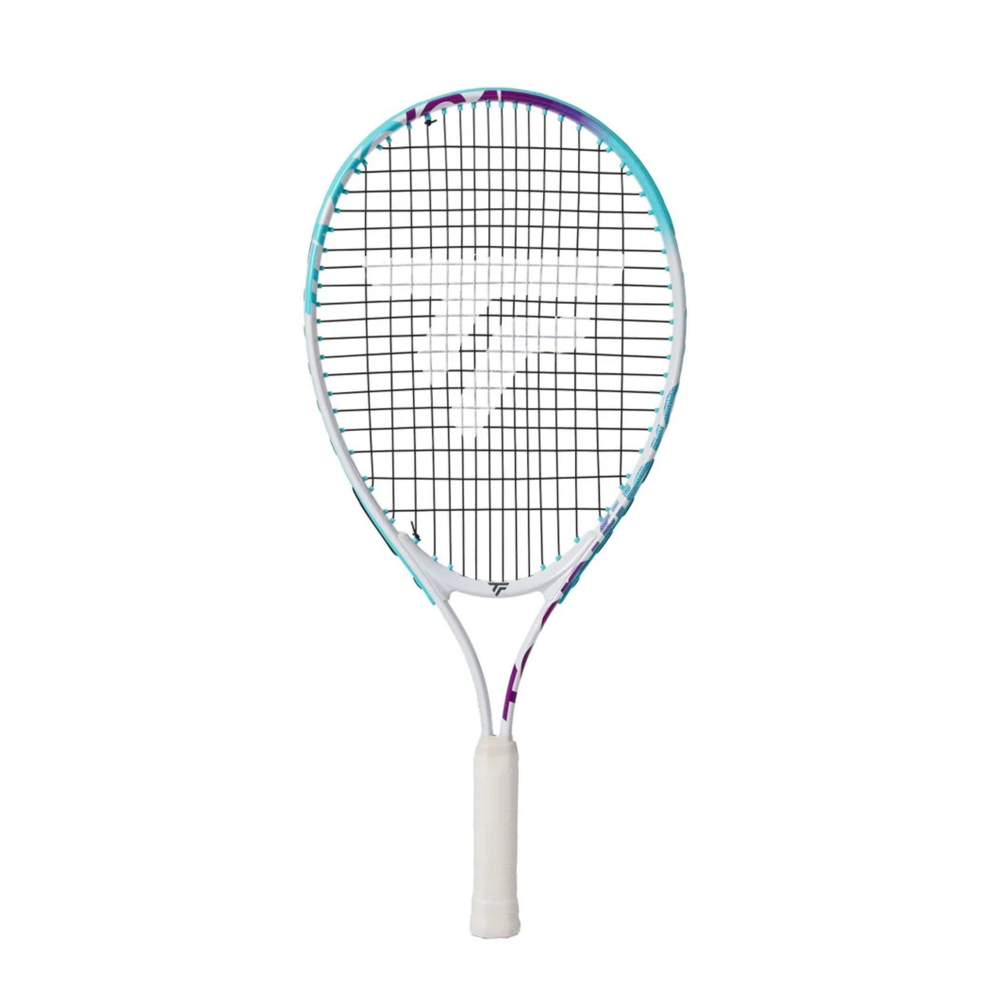 Tennis Tecnifibre racket with a white handle on a white background
