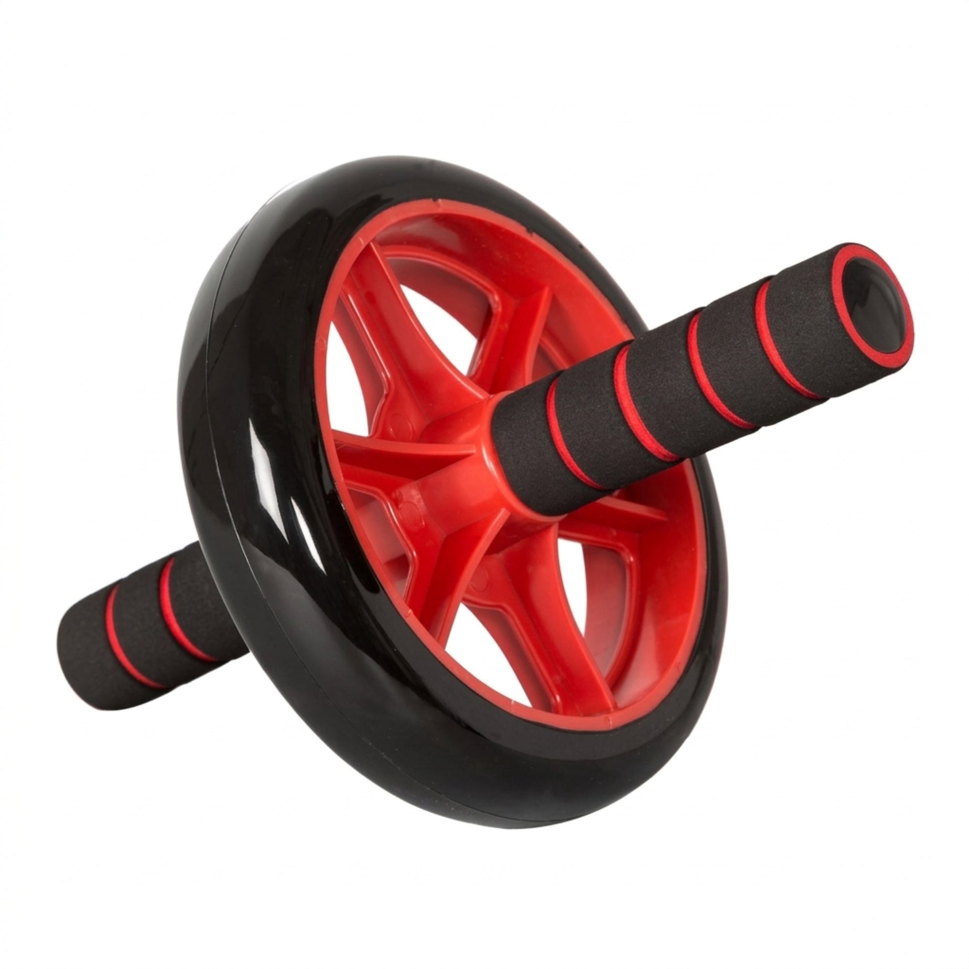 Black CHS Abdominal wheel with red accents on a white backgound
