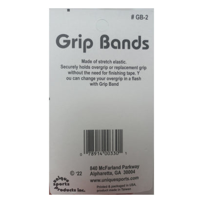 Label for Grip Bands with product details on a white background