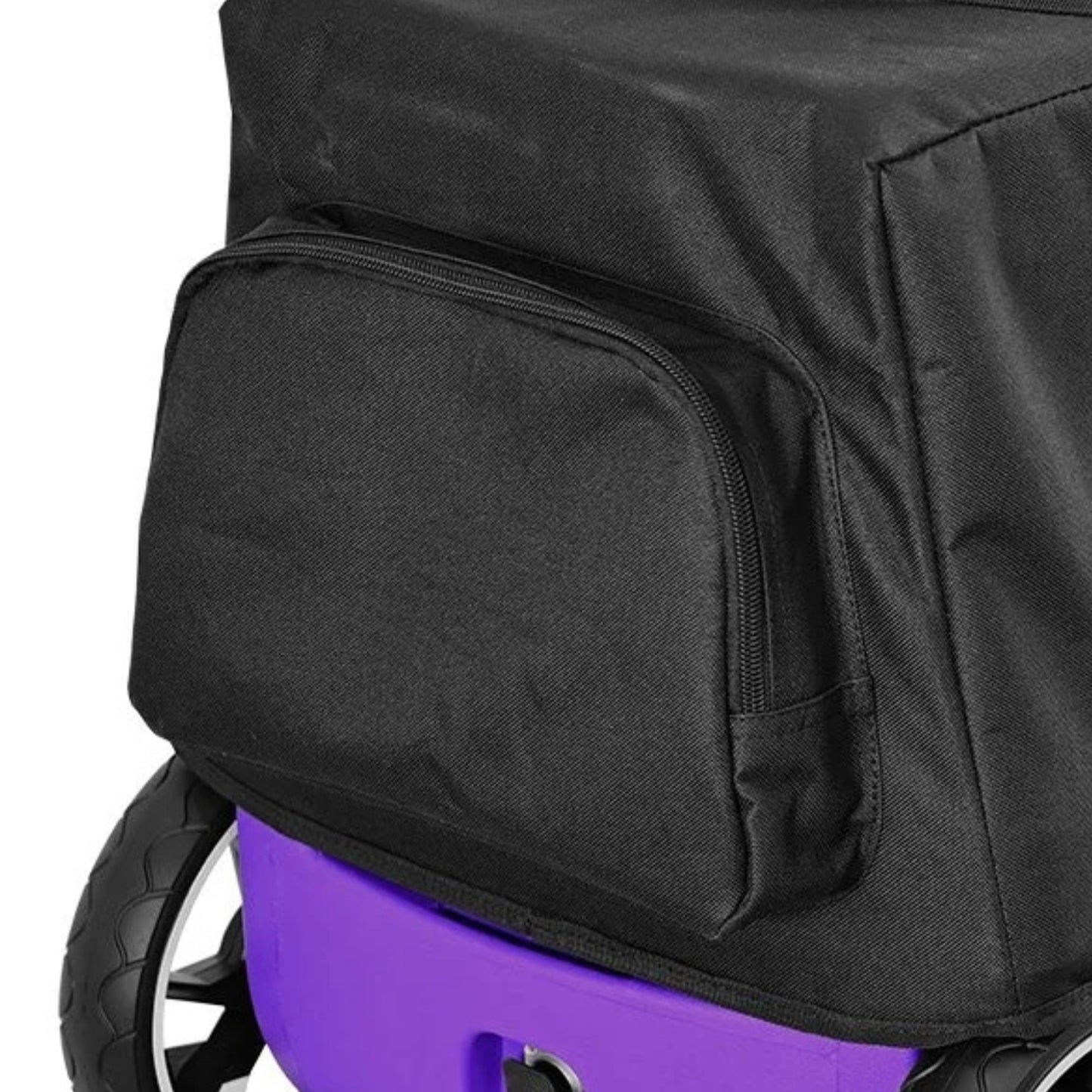 Close-up of a black carry bag 