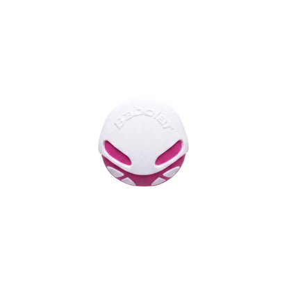 Pink and white Babolat Dampener on a white background