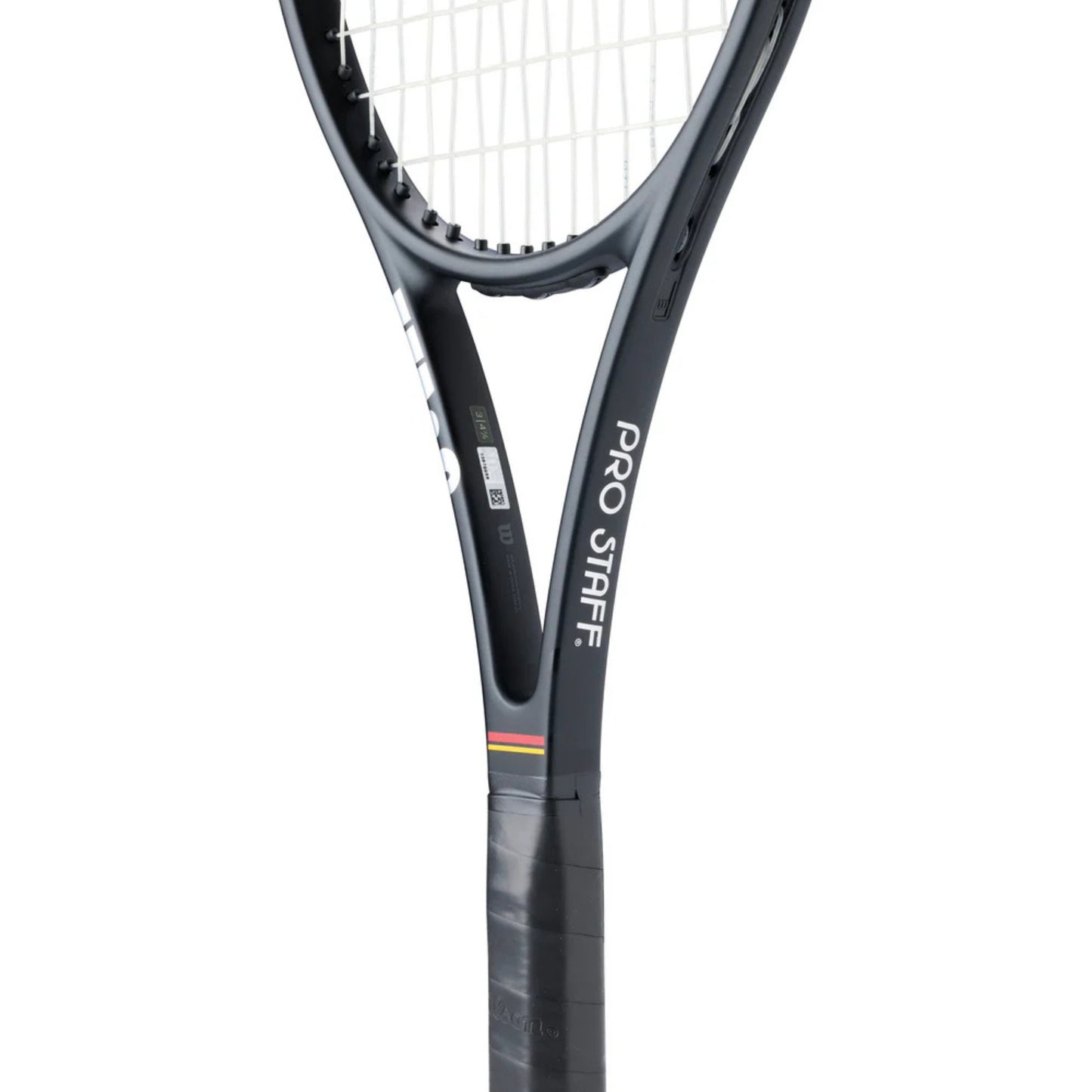 Tennis racket with 'Pro Staff' branding on a white background