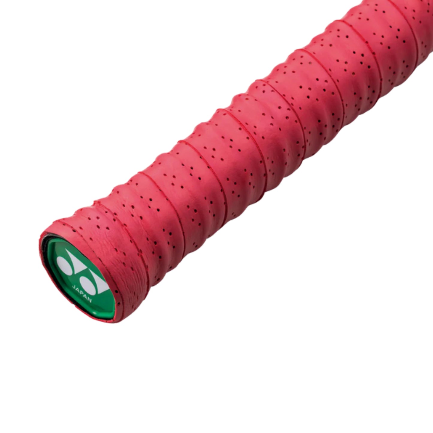 YONEX GRIP OVERGRIP WAVE TWIN WINE RED ON A RACKET HANDLE