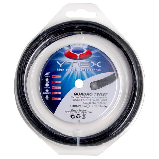 YTEX STRING QUADRO TWIST BLK 16L 1.26MM SET
