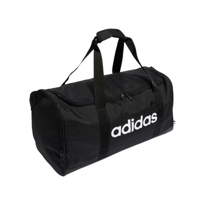ADIDAS BAG DUFFEL LINEAR MEDIUM BLACK/WHITE