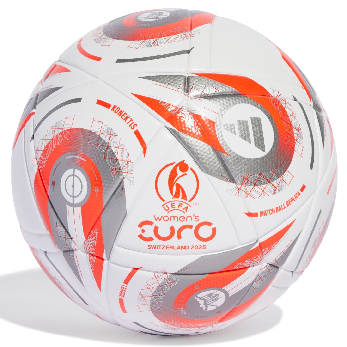 ADIDAS BALL SOCCER WOMENS EURO 25 LEAGUE FINAL WHITE/SILVER/LEMON (AW25)