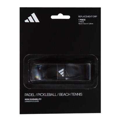 Adidas replacement grip packaging for paddle, pickleball, and beach tennis on a white background