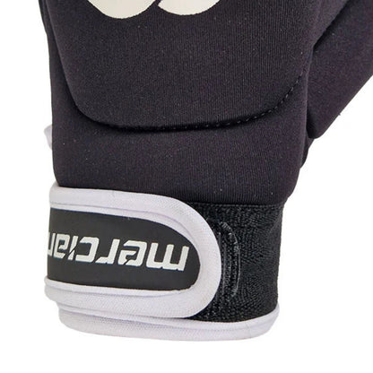 Black glove with a visible mercian logo on a white background