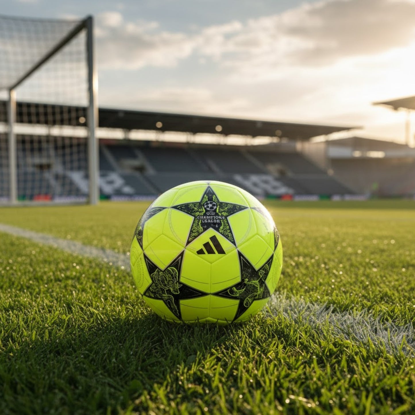 ADIDAS BALL SOCCER UCL CLUB SOLAR YELLOW/BLACK/METALLIC (AW25)