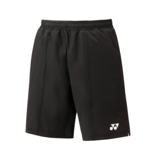 Black Yonex shorts on a white background