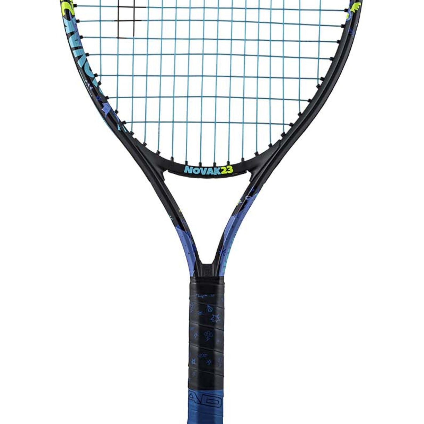 Head tennis racket with brand name on a white background